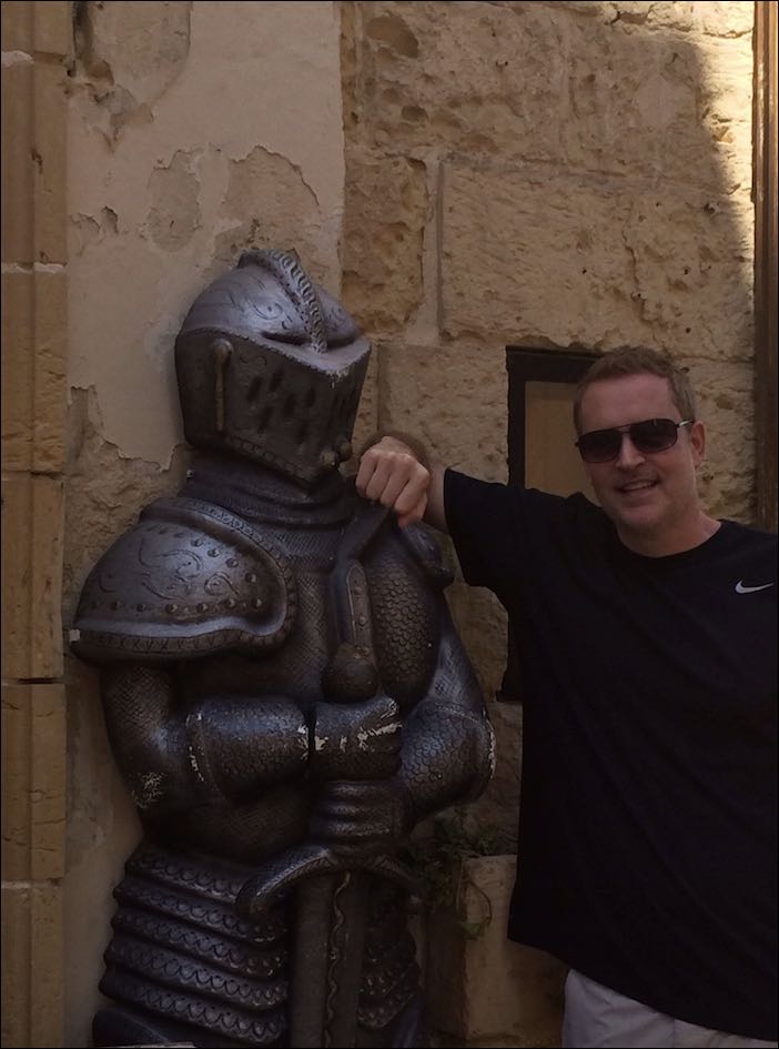 This knight refused to talk to me, so I made him smell my armpit.