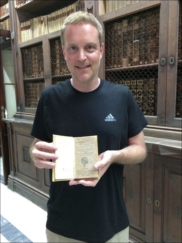 An original copy of Les Propheties by Nostradamus in National Library of Malta